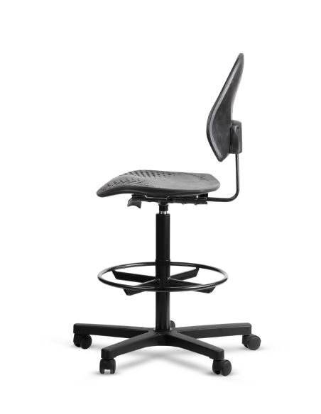 Taburete Industrial Laboratorios | Silla Cajera Alta – LEAF