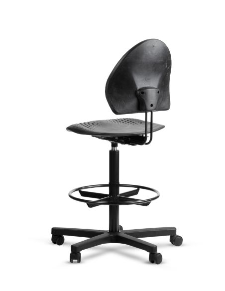 Taburete Industrial Laboratorios | Silla Cajera Alta – LEAF