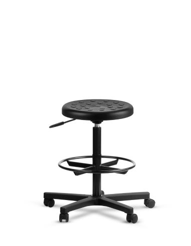 Taburete Industrial Giratorio Mole con aro apoyapies