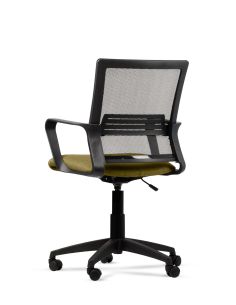 Silla Verde de Trabajo LINK Negra Neumática con Asiento de Tela 2