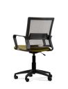 Silla Verde de Trabajo LINK Negra Neumática con Asiento de Tela