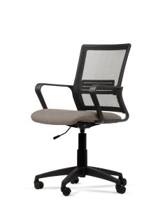 Silla de Escritorio LINK Negra Neumática con Asiento de Tela
