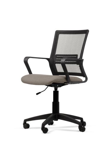 Silla de Escritorio LINK Negra Neumática con Asiento de Tela