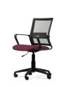 Silla Ciruela de Trabajo LINK Negra Neumática con Asiento de Tela