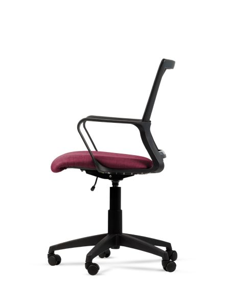 Silla Ciruela de Trabajo LINK Negra Neumática con Asiento de Tela Silla Ciruela de Trabajo LINK Negra Neumática con Asiento de Tela