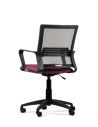 Silla Ciruela de Trabajo LINK Negra Neumática con Asiento de Tela