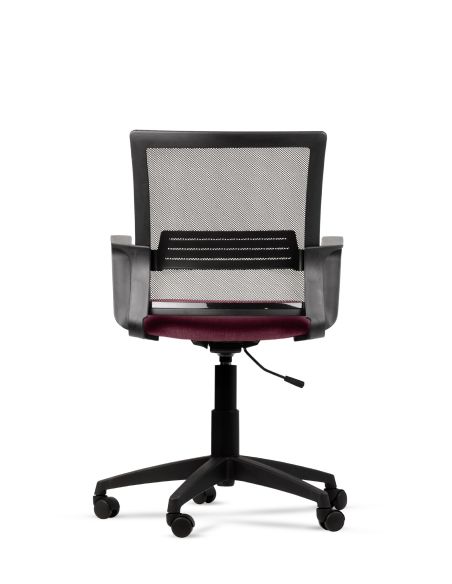 Silla Ciruela de Trabajo LINK Negra Neumática con Asiento de Tela Silla Ciruela de Trabajo LINK Negra Neumática con Asiento de Tela