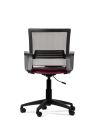Silla Ciruela de Trabajo LINK Negra Neumática con Asiento de Tela