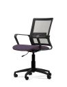 Silla Violeta de Trabajo LINK Negra Neumática con Asiento de Tela