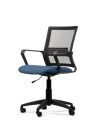 Silla Celeste de Trabajo LINK Negra Neumática con Asiento de Tela