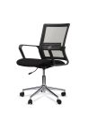 Silla de Trabajo LINK Rolic Negra Neumática con base Cromada
