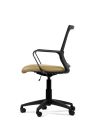 Silla Beige de Trabajo LINK Negra Neumática con Asiento de Cuero Sintético