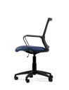 Silla Azul de Trabajo LINK Negra Neumática con Asiento de Cuero Sintético