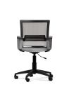 Silla Blanco de Trabajo LINK Negra Neumática con Asiento de Cuero Sintético
