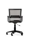 Silla Gris de Trabajo LINK Negra Neumática con Asiento de Cuero Sintético
