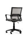 Silla Gris de Trabajo LINK Negra Neumática con Asiento de Cuero Sintético