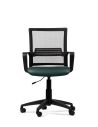 Silla Verde de Trabajo LINK Negra Neumática con Asiento de Tela