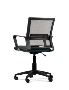 Silla Verde de Trabajo LINK Negra Neumática con Asiento de Tela 2