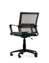 Silla Verde de Trabajo LINK Negra Neumática con Asiento de Tela