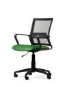 Silla Verde Fosco de Trabajo LINK Negra Neumática con Asiento de Tela
