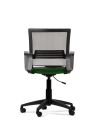 Silla Verde Fosco de Trabajo LINK Negra Neumática con Asiento de Tela