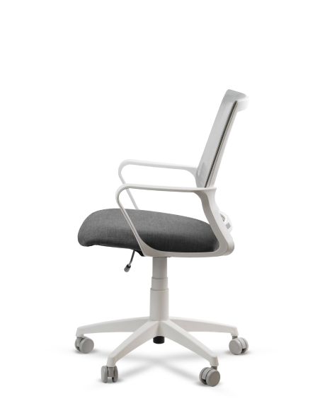 Silla de Trabajo LINK White Neumática con Asiento Tela Silla de Trabajo LINK White Neumática con Asiento Tela