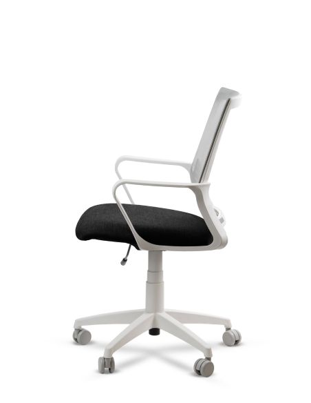 Silla de Trabajo LINK White Neumática con Asiento Tela