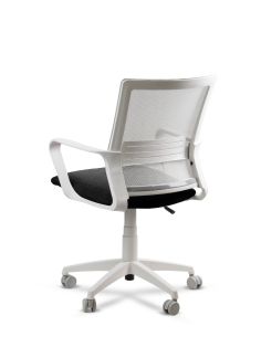 Silla de Trabajo LINK White Neumática con Asiento Tela 2