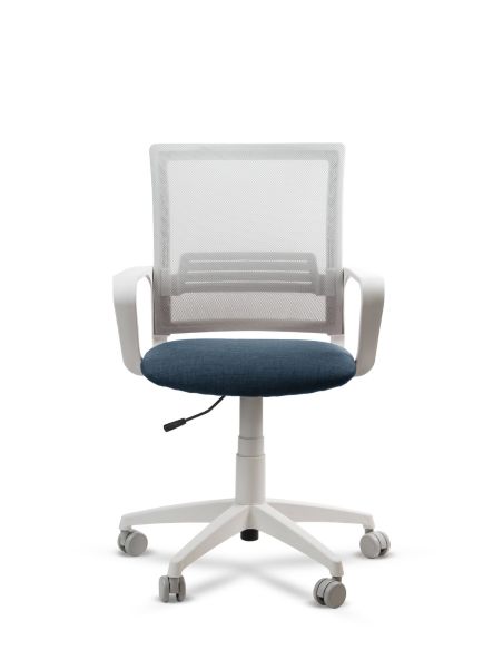 Silla de Trabajo LINK White Neumática con Asiento Tela