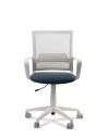 Silla de Trabajo LINK White Neumática con Asiento Tela