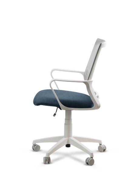 Silla de Trabajo LINK White Neumática con Asiento Tela