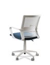 Silla de Trabajo LINK White Neumática con Asiento Tela