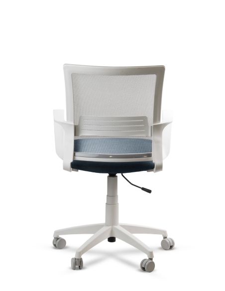 Silla de Trabajo LINK White Neumática con Asiento Tela