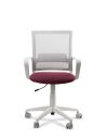 Silla de Trabajo LINK White Neumática con Asiento Tela