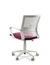 Silla de Trabajo LINK White Neumática con Asiento Tela