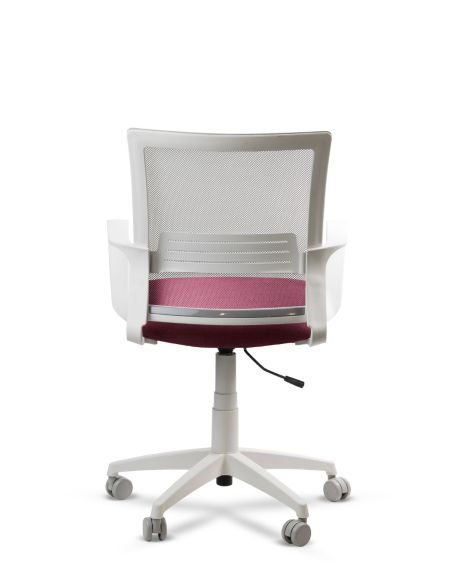Silla de Trabajo LINK White Neumática con Asiento Tela Silla de Trabajo LINK White Neumática con Asiento Tela