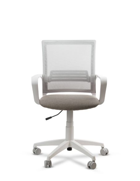 Silla Oficina Blanca LINK White Neumática con Asiento Tela