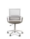 Silla Oficina Blanca LINK White Neumática con Asiento Tela