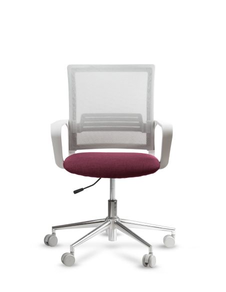 Silla de Trabajo LINK White Neumática Base Cromada