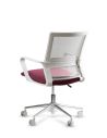 Silla de Trabajo LINK White Neumática Base Cromada