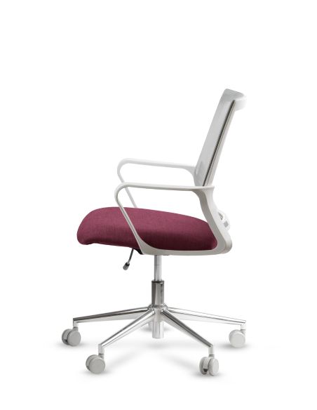 Silla de Trabajo LINK White Neumática Base Cromada