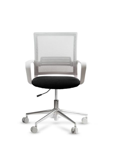 Silla de Trabajo LINK White Neumática Base Cromada