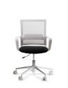 Silla de Trabajo LINK White Neumática Base Cromada