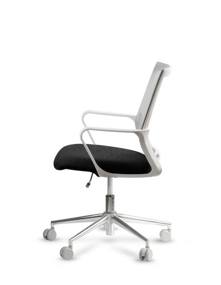 Silla de Trabajo LINK White Neumática Base Cromada