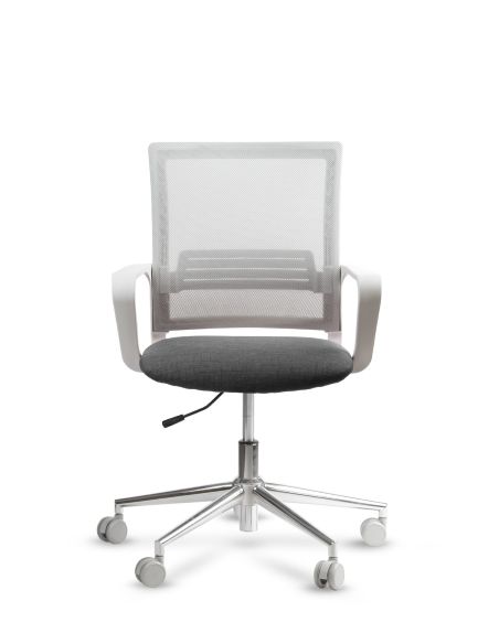 Silla de Trabajo LINK White Neumática Base Cromada