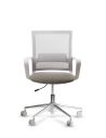 Silla de Trabajo LINK White Neumática Base Cromada