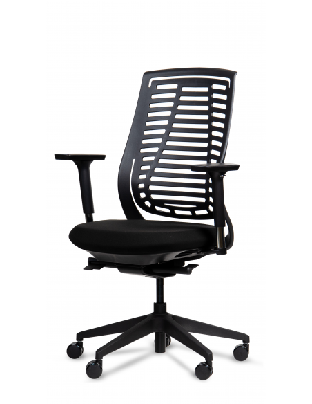 Silla Ergonómica Gandhi 3D Negra con Respaldo Reclinable Rigido