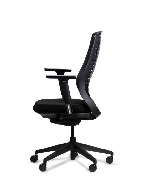 Silla Ergonómica Gandhi 3D Negra con Respaldo Reclinable Rigido