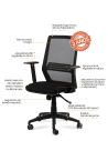 Silla Grou Negra Ergonomica Ejecutiva Oficina Home Office
