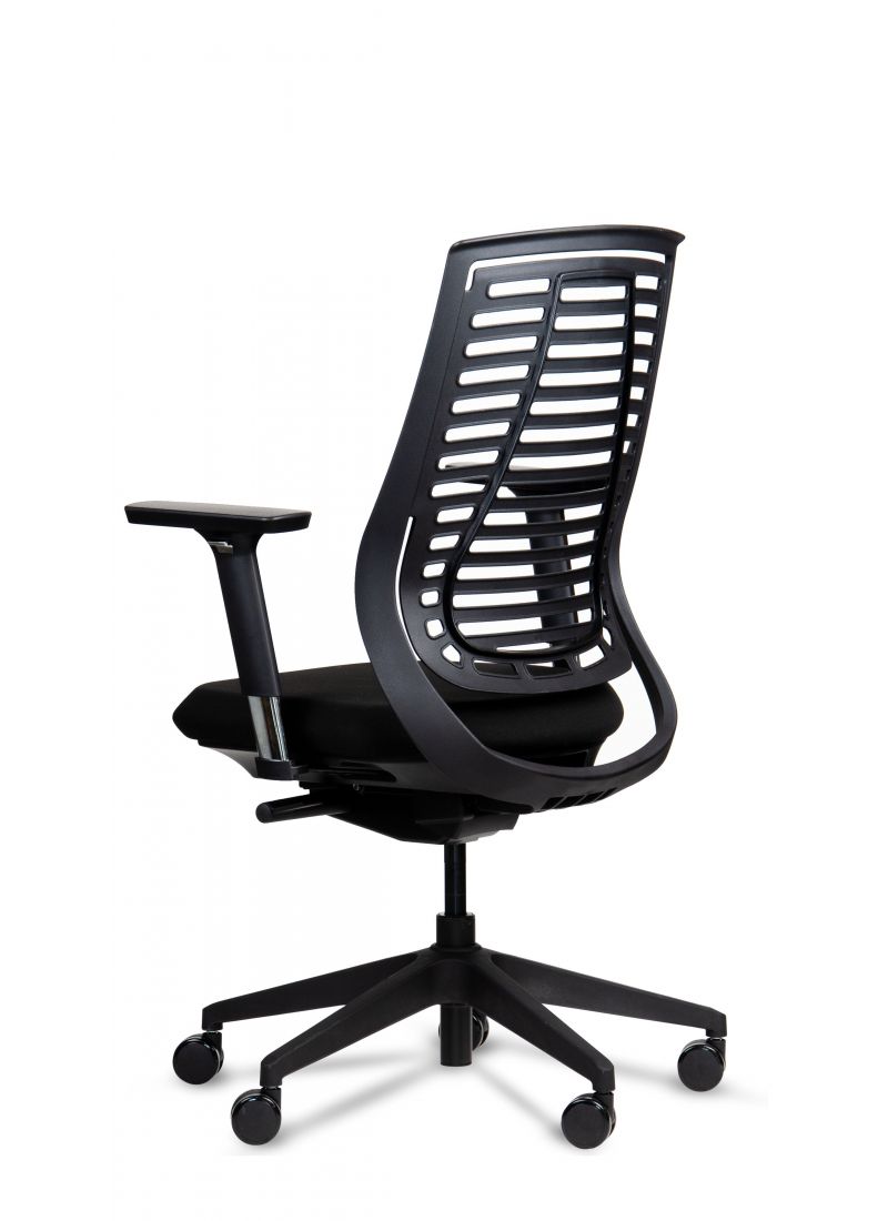 Silla Ergonómica Gandhi 3D Negra con Respaldo Reclinable Rigido